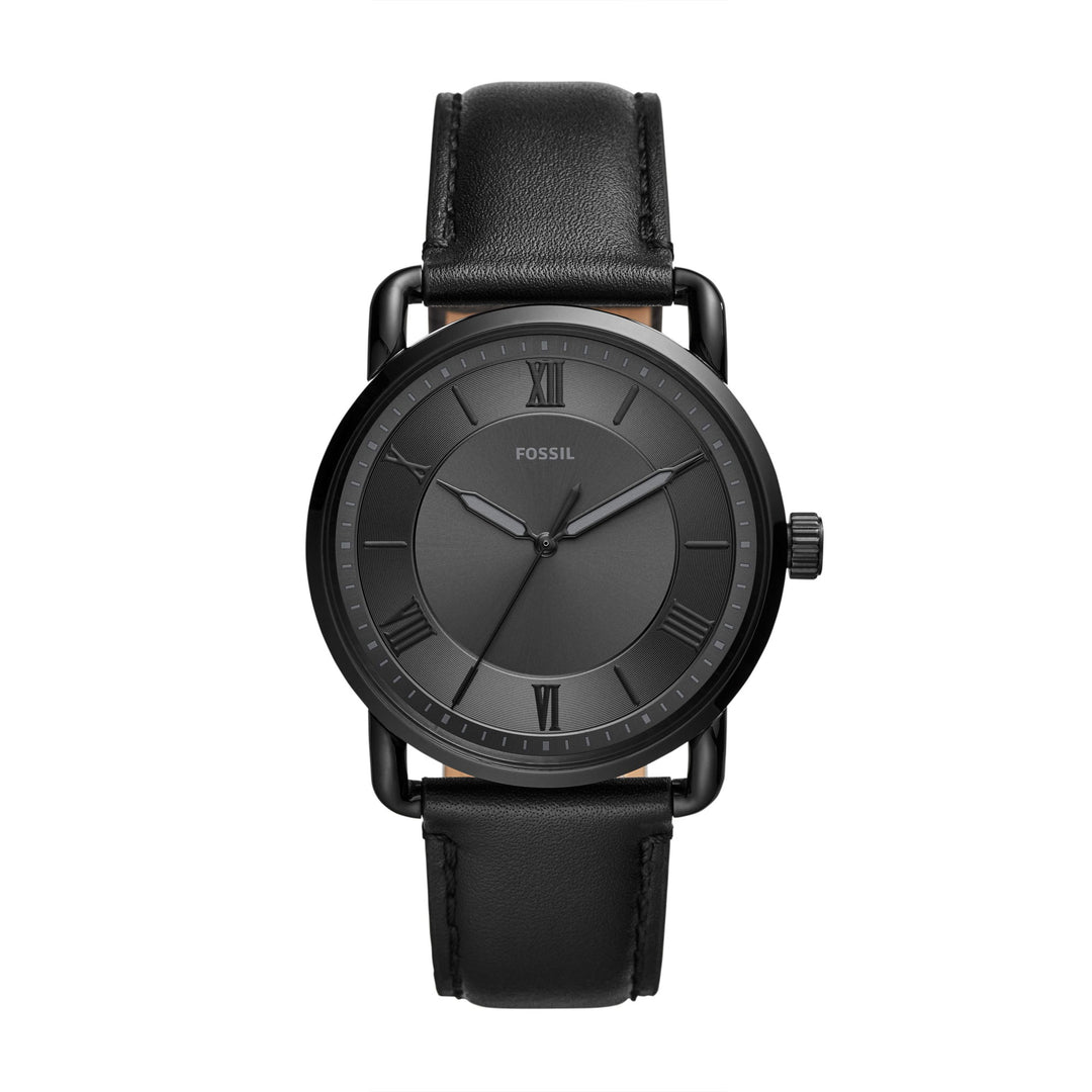 Fossil Copeland 42mm Men's Black Leather Watch - FS5665