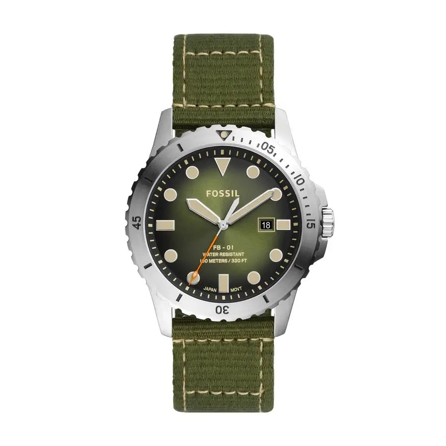 Fossil Analog Men's Watch Stainless Steel Plastic Strap - FS5863
