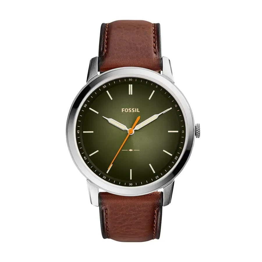 Fossil Analog Men's Watch Stainless Steel Leather Strap - FS5870
