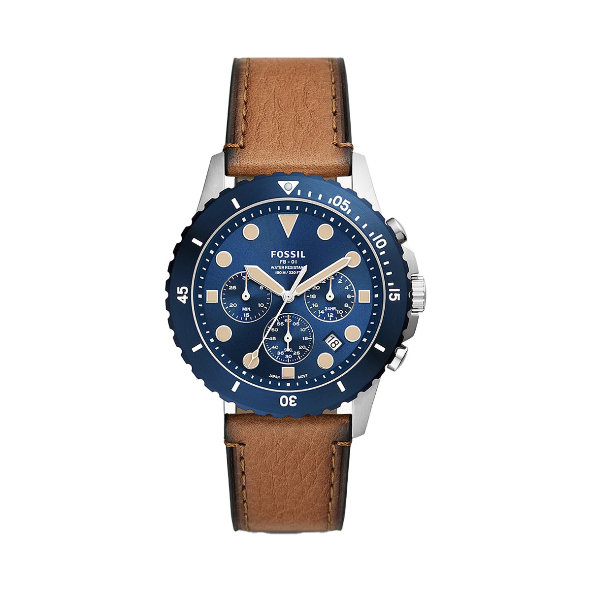 Fossil Chronograph Tan Eco Leather Men's Watch - FS5914