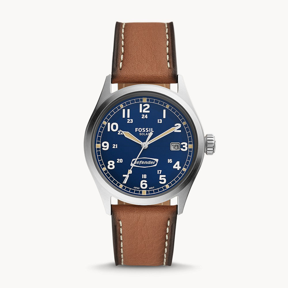 Fossil Defender Silver Pro-Planet Leather Men's Watch - FS5975
