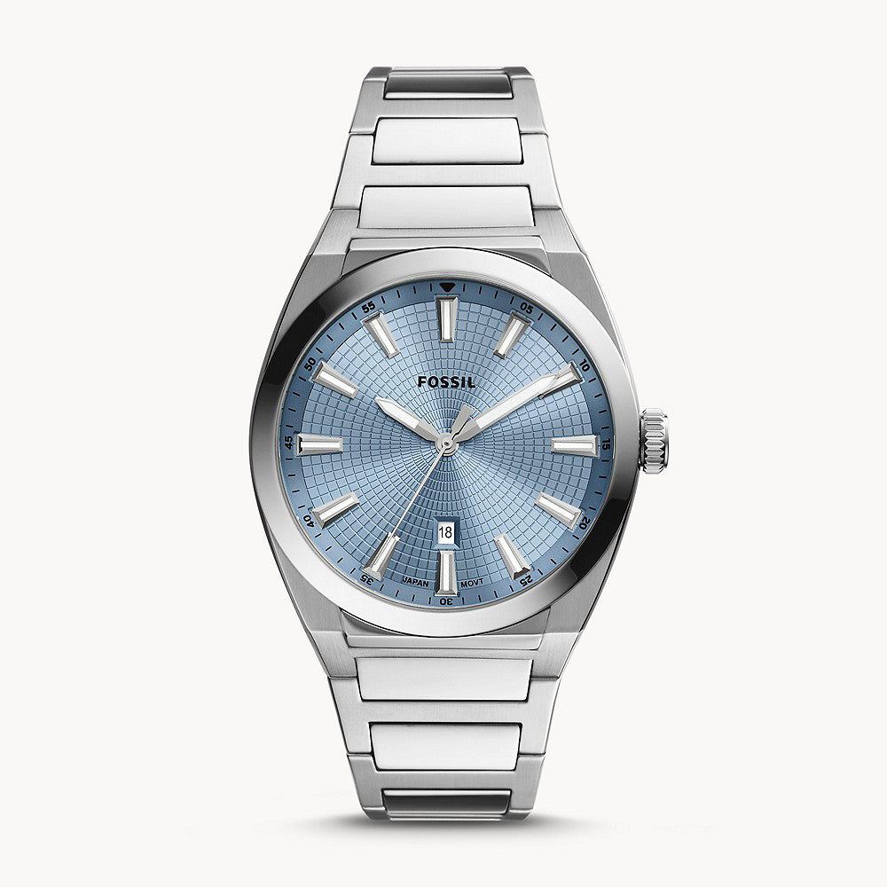Fossil Everett Silver Stainless Steel Men's Watch - FS5986