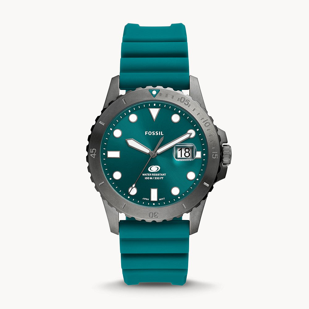 Fossil Blue Three-Hand Date Oasis Silicone Men's Watch