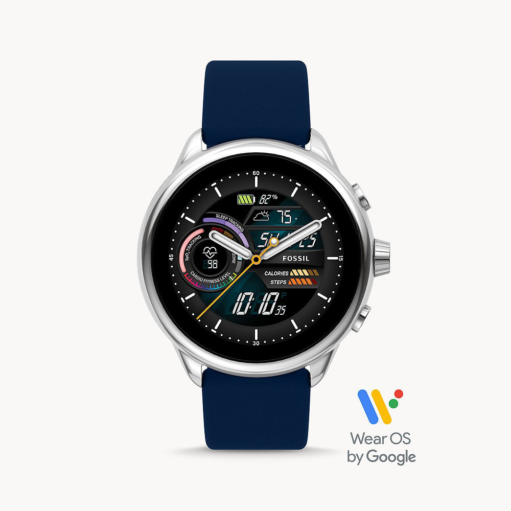 FOSSIL GEN 6 WELLNESS EDITION SMARTWATCH NAVY SILICONE