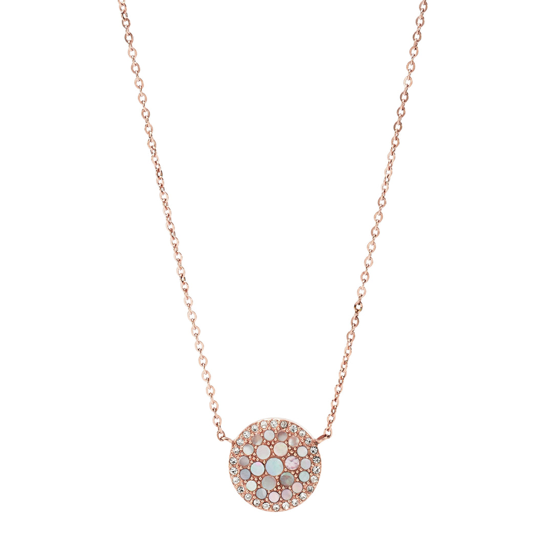 Fossil Necklace Pink Mother of Pearl - JF01740791