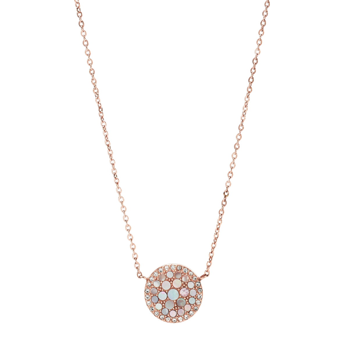 Fossil Necklace Pink Mother of Pearl - JF01740791