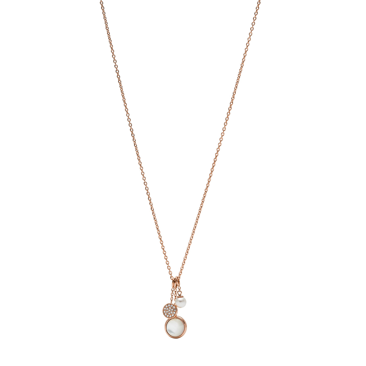 Fossil Necklace Shimmery Light - JF02960791