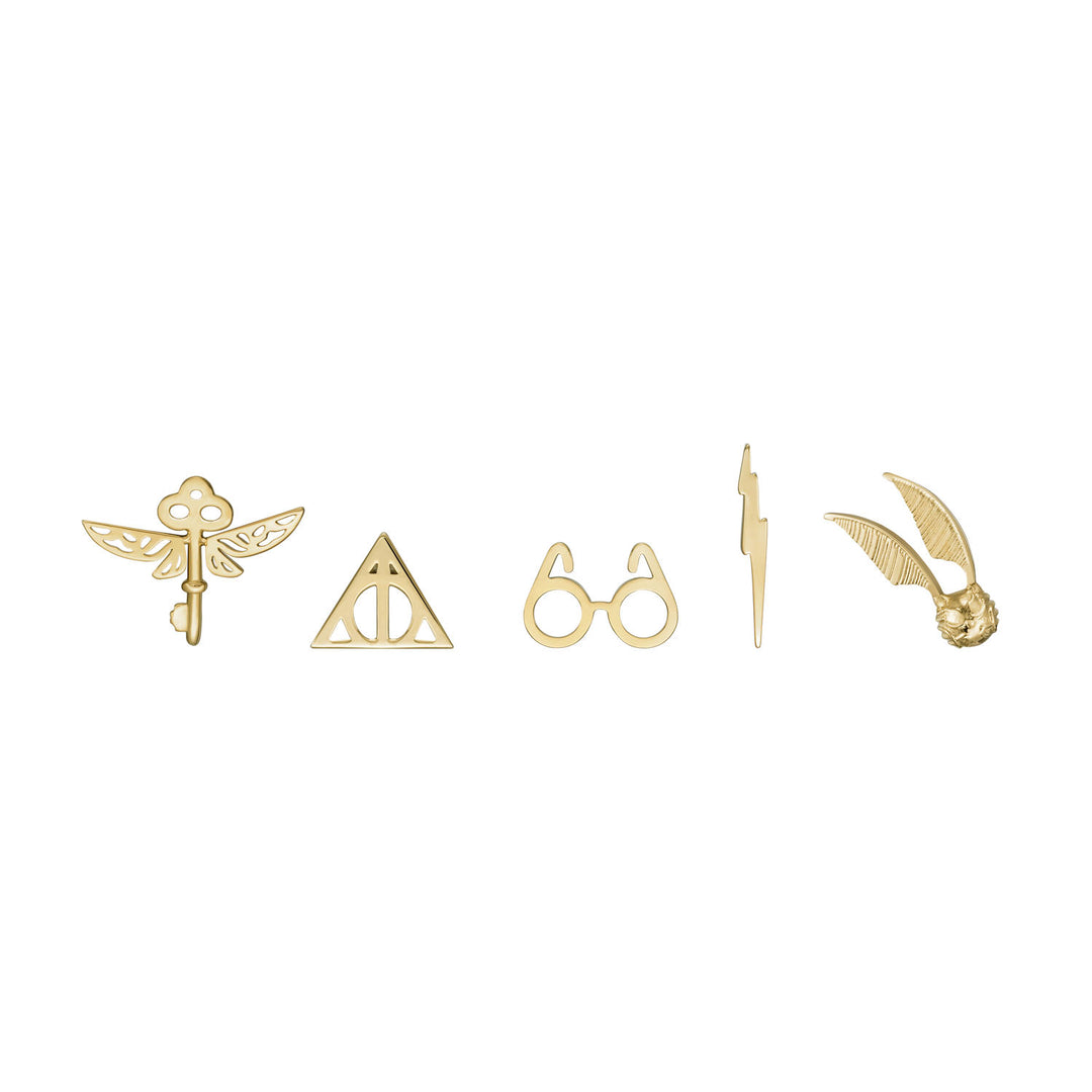 LIMITED EDITION HARRY POTTER<sup>®</sup> GOLD-TONE STAINLESS STEEL STUD EARRINGS