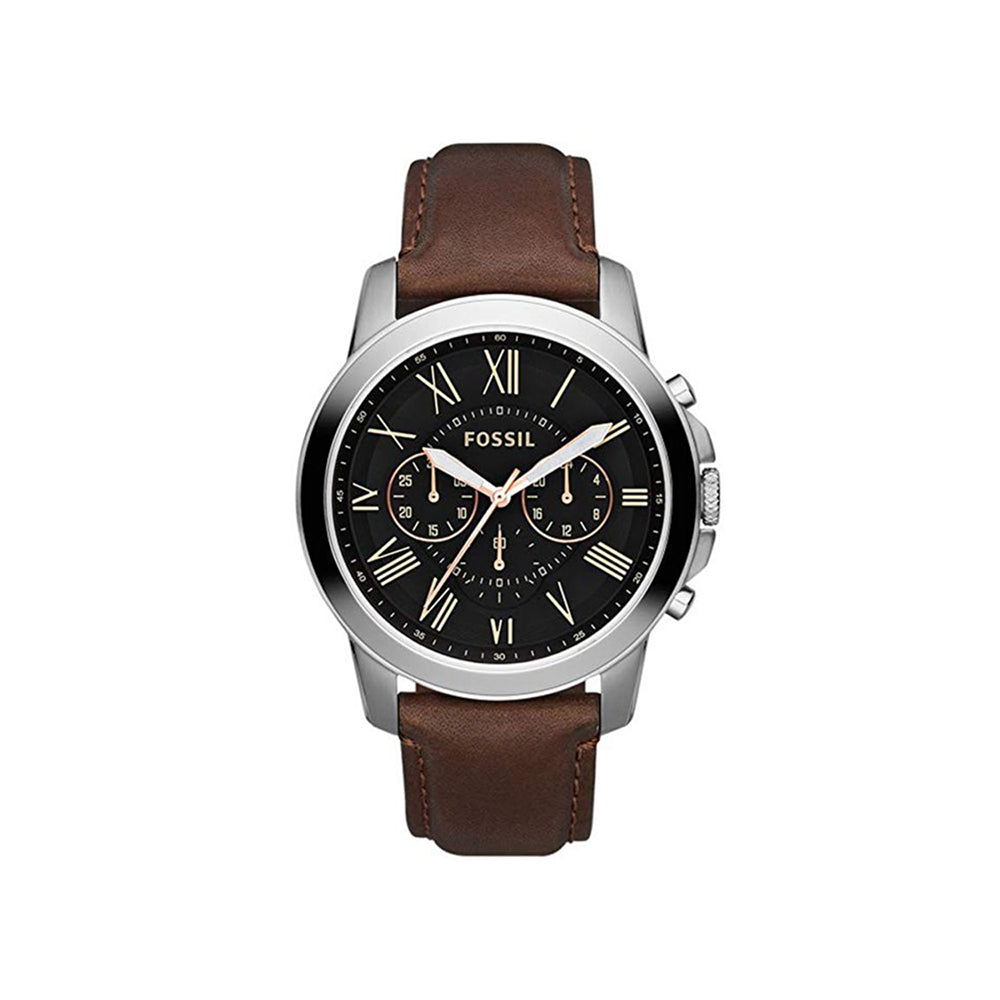 Fossil Analog Men's Watch Stainless Steel Leather Strap - FS4813IE