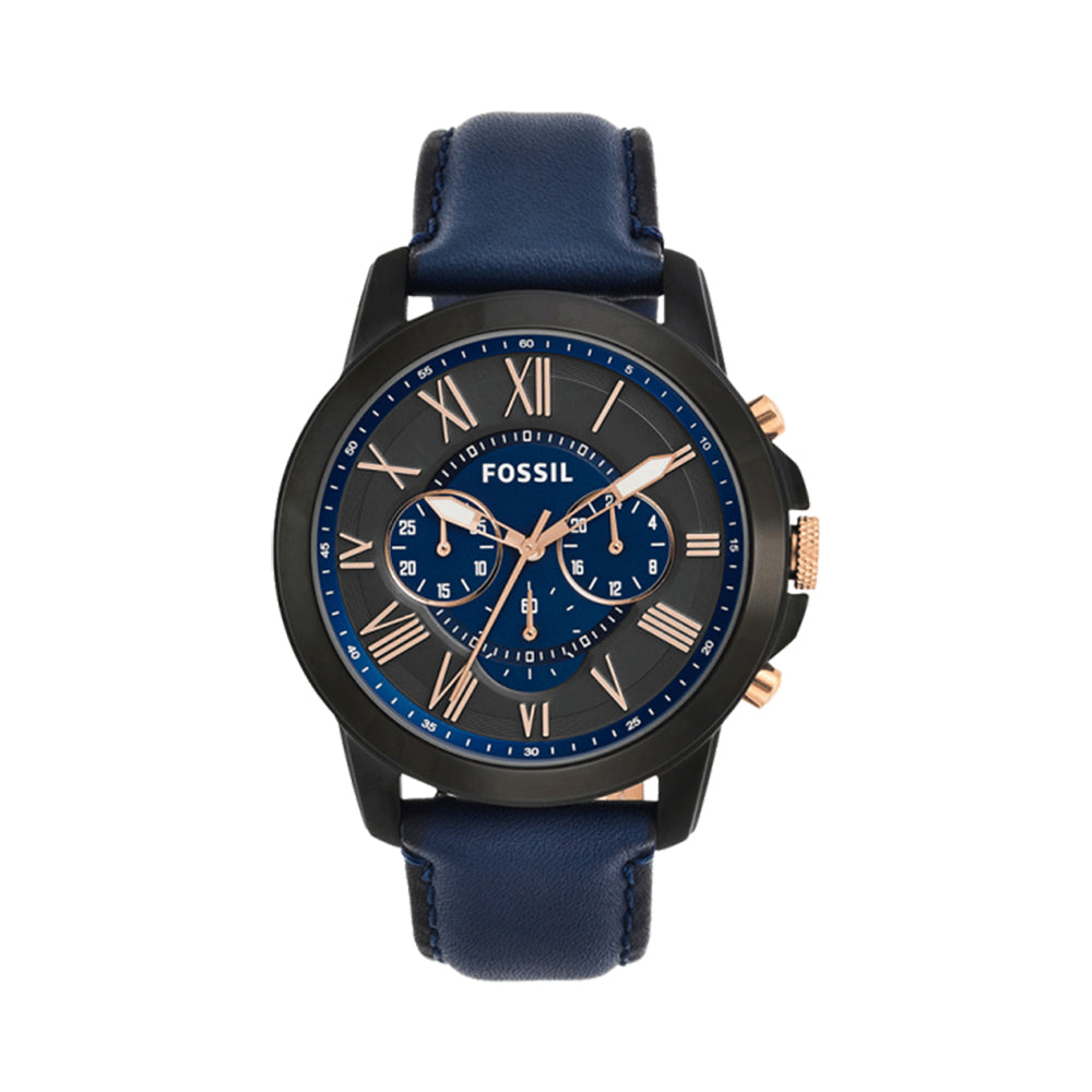 Fossil Analog Men's Watch Stainless Steel Leather Strap - FS5061IE