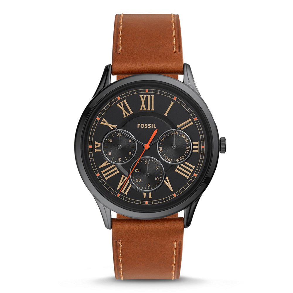 Fossil Analog Men's Watch Stainless Steel Leather Strap - FS5702