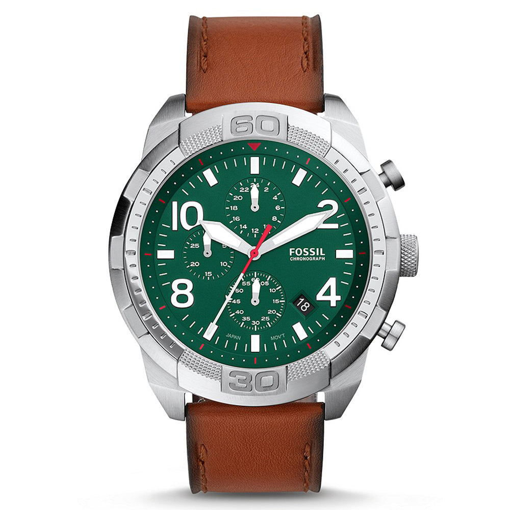 Fossil Analog Men's Watch Stainless Steel Leather Strap - FS5738