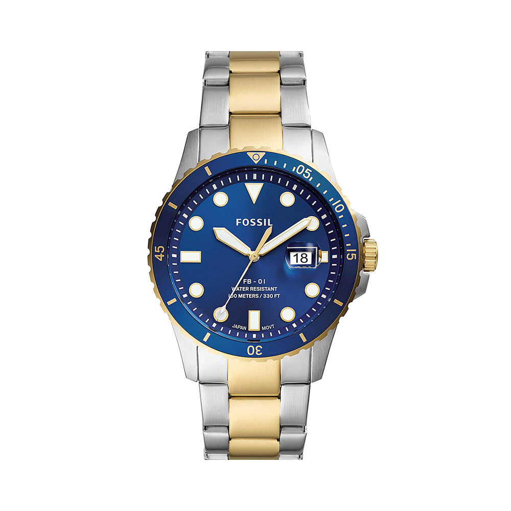 Fossil Analog Men's Watch Gold Plated Metal Bracelet - FS5742