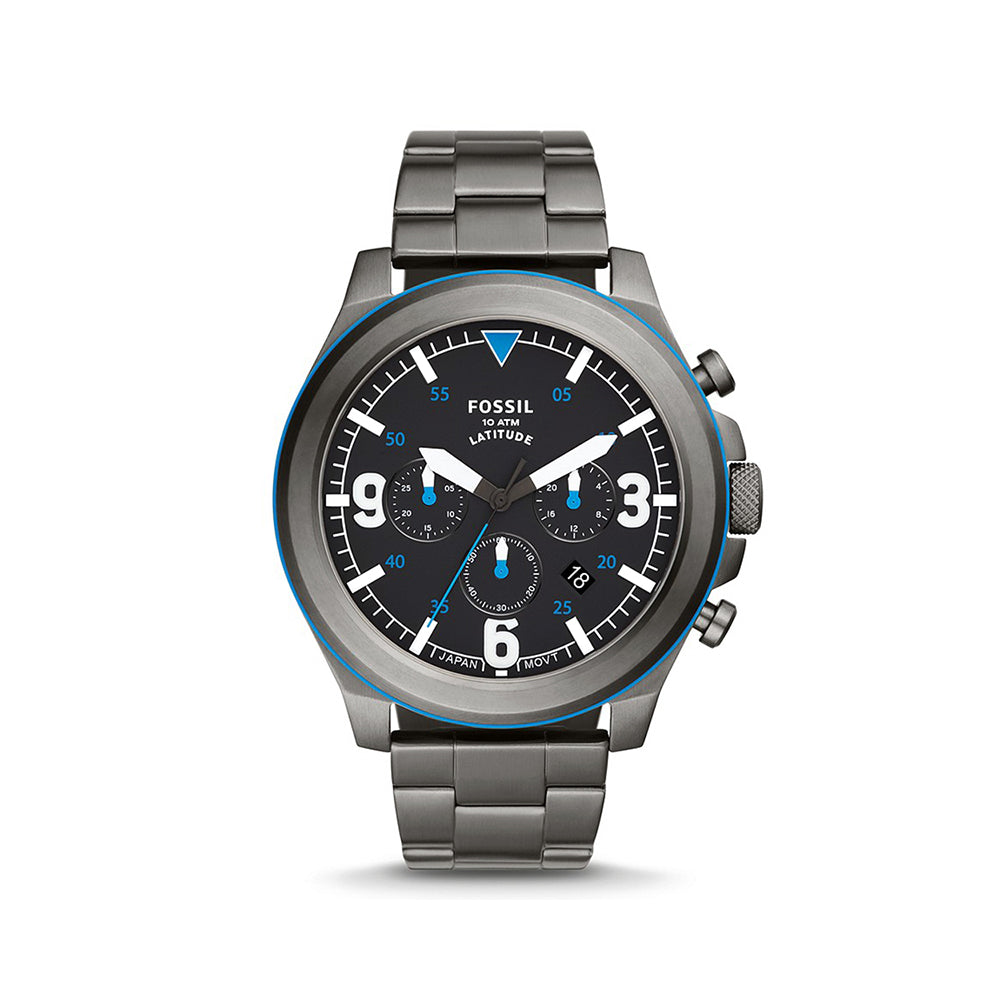 Fossil Analog Men's Watch Stainless Steel Metal Bracelet - FS5753