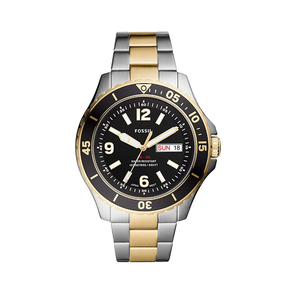 Fossil Analog Men's Watch Gold Plated Metal Bracelet - FS5766