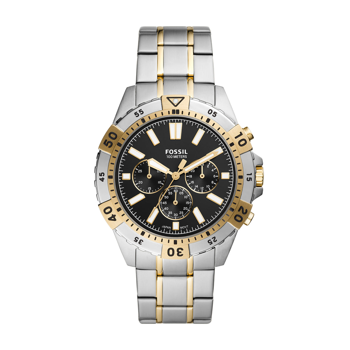 Fossil Analog Men's Watch Gold Plated Metal Bracelet