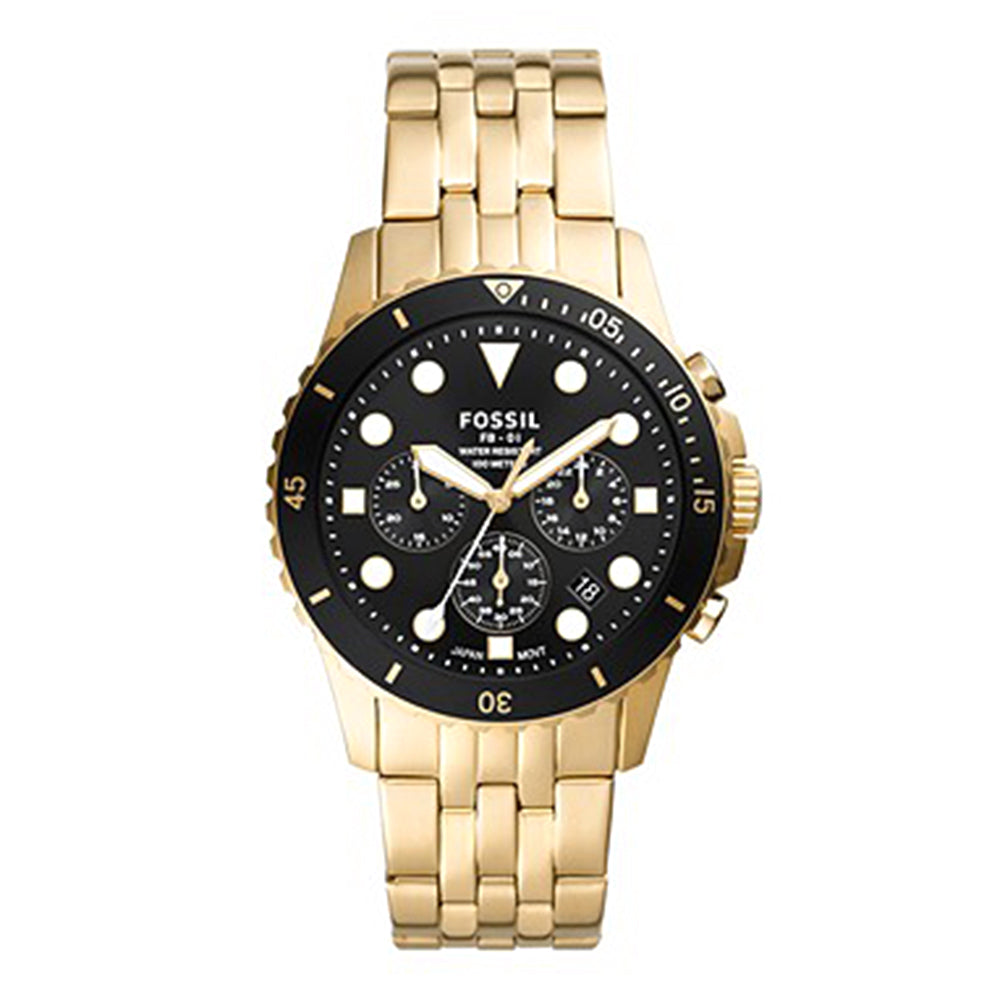 Fossil Analog Men's Watch Gold Plated Metal Bracelet - FS5836