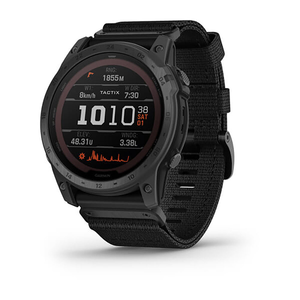 Garmin Tactix 7 Pro Ballistics Solar Gps Black L Silicone Band Full Display Watch - 010-02704-21