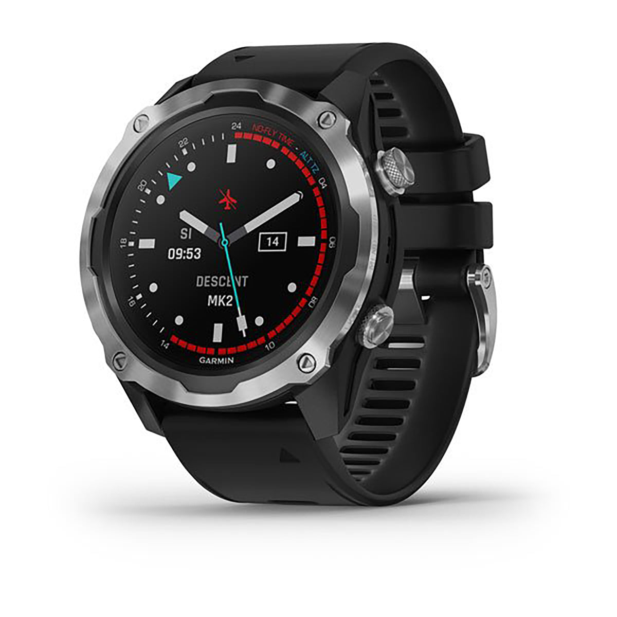 Garmin Descent Mk2 Silicone Black Strap Full Color Display Dial Watch