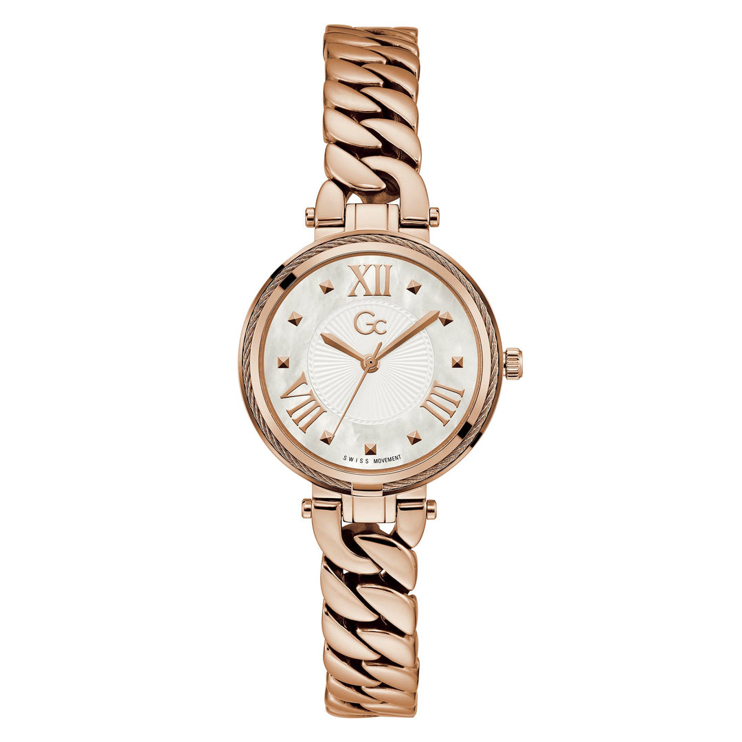 Gc Women's Watch Rose Gold Tone Case Quartz