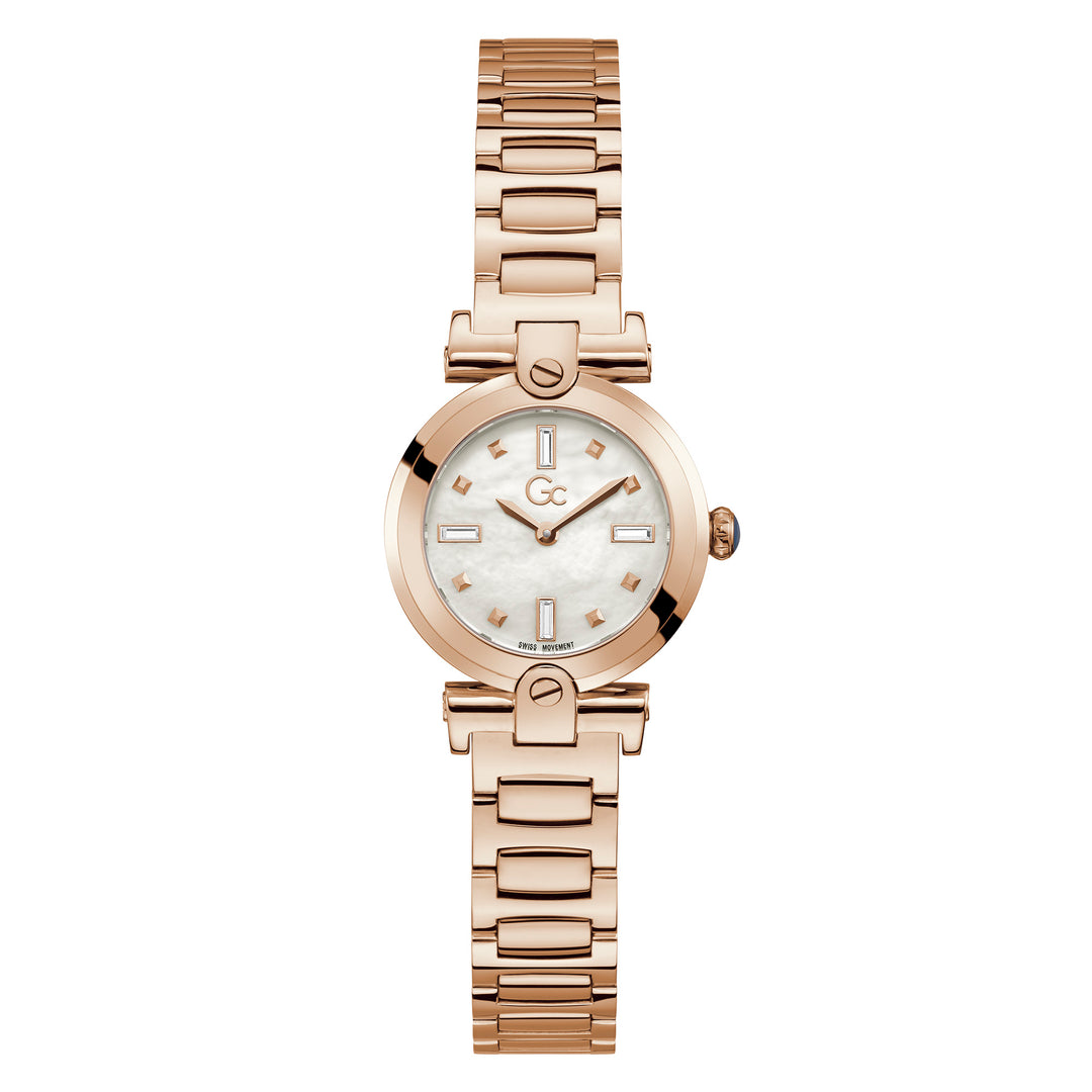 Gc Women's Watch Rose Gold Case Quartz
