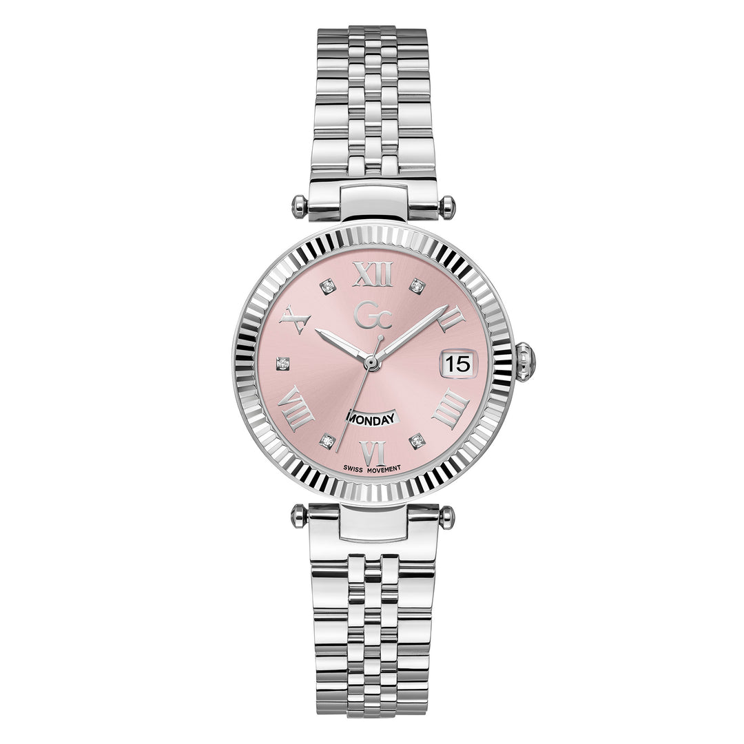 Gc Women's Watch Silver Case Quartz