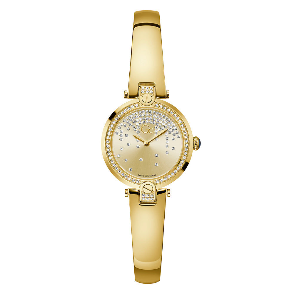 Gc Women's Watch Yellow Gold Tone Case Quartz
