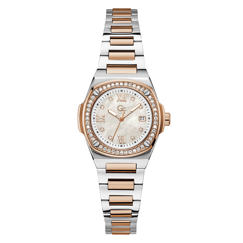 Gc Women's Watch Rose Gold Tone Case Quartz