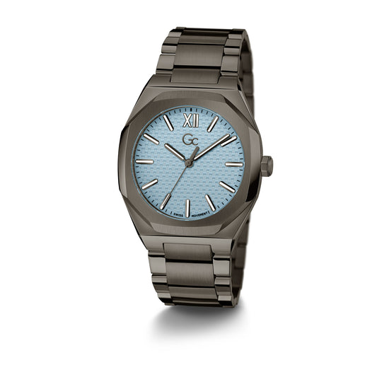 Gc Men's Watch Gunmetal Tone Case Quartz