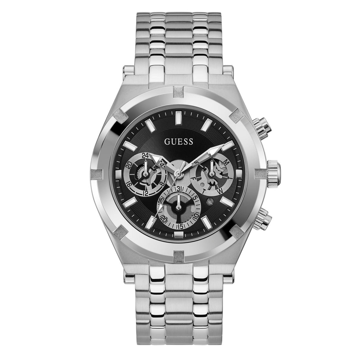Guess Men's Watch Silver Tone Case Quartz
