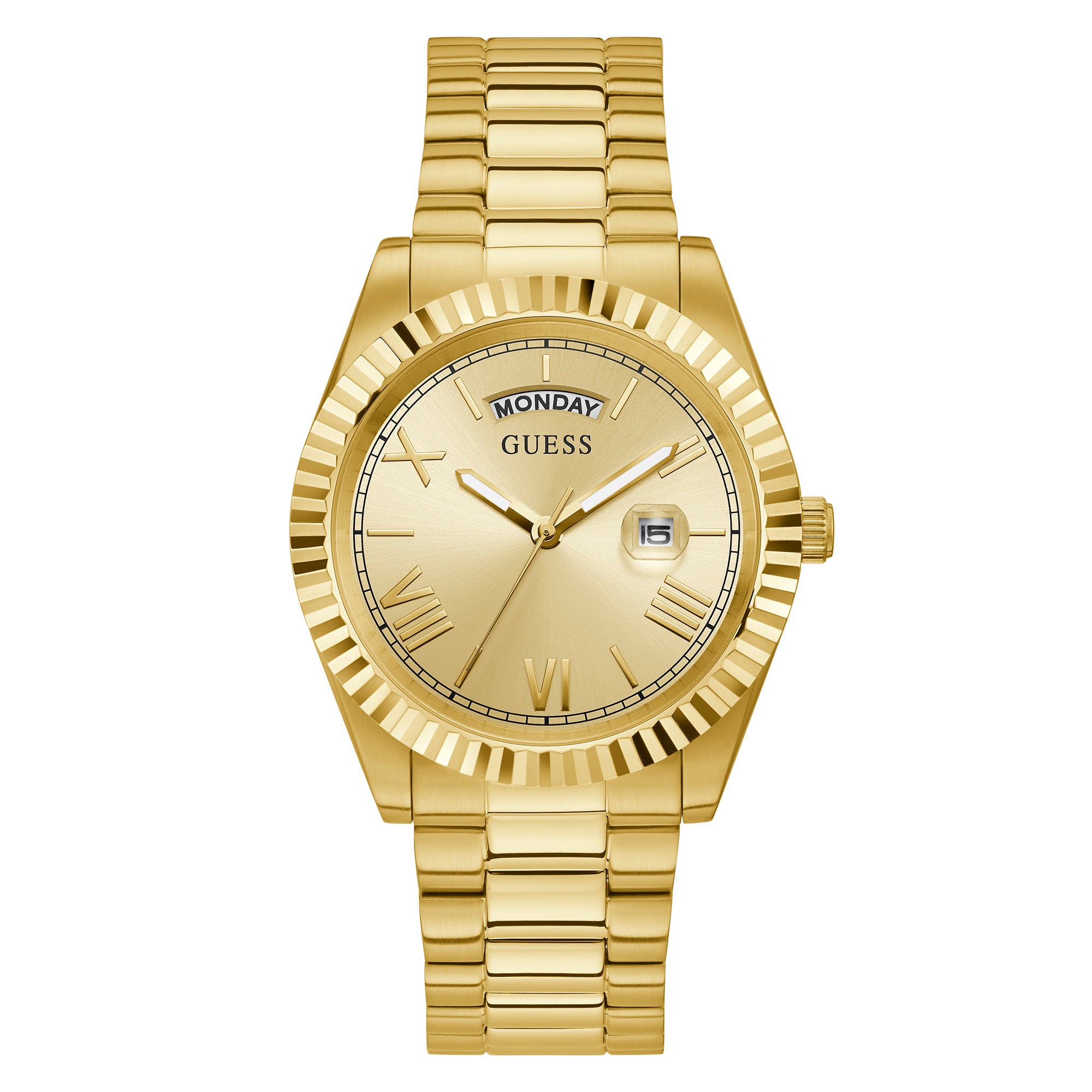 Guess Men s Watch Gold Tone Case Quartz