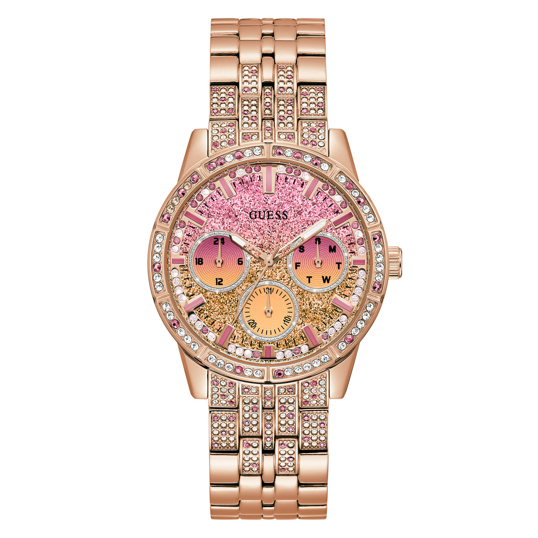 Guess Women's Watch Rose Gold Tone Case Quartz