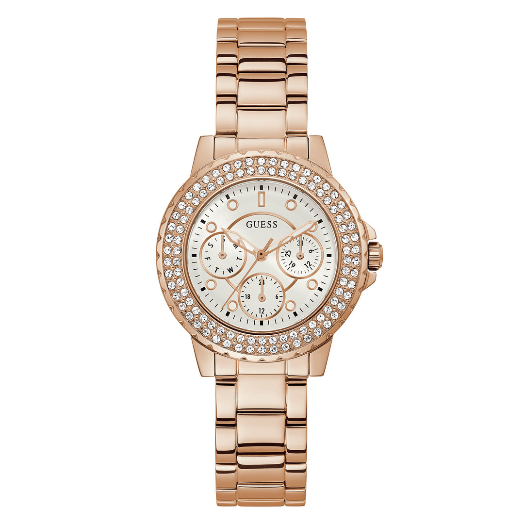 Guess Women's Watch Rose Gold Tone Case Quartz