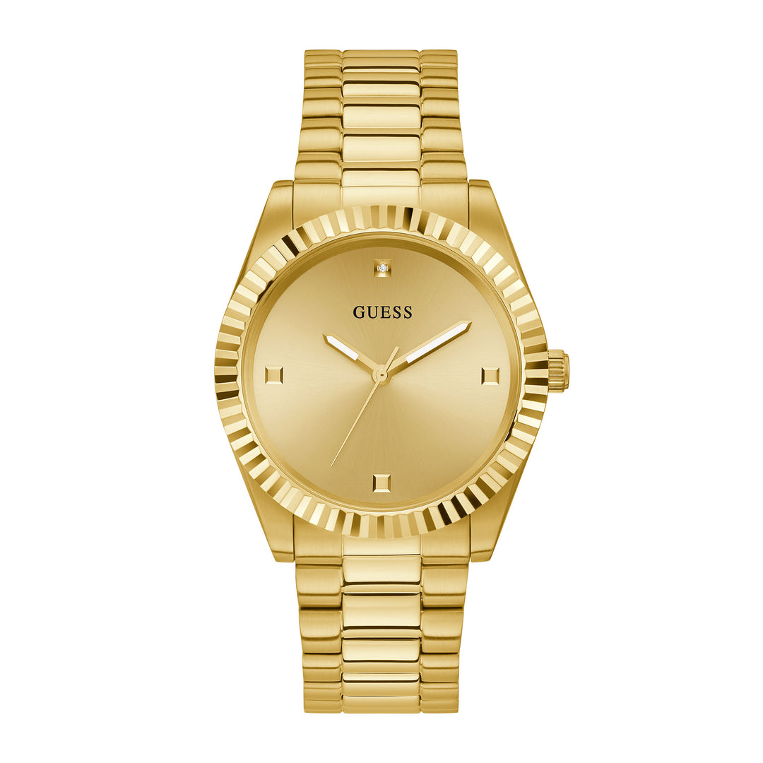 Guess Men's Watch Gold Tone Case Quartz
