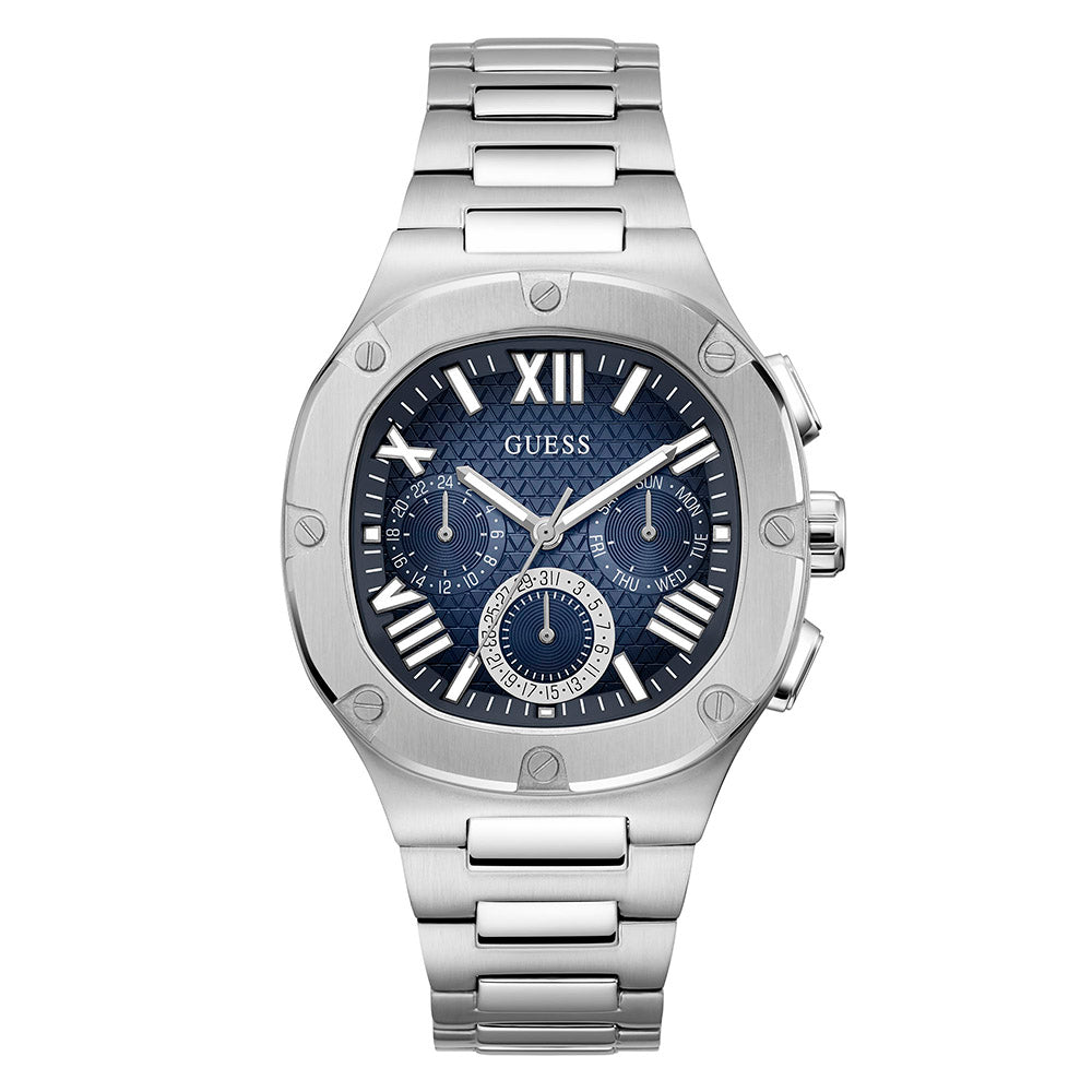 Guess Men's Watch Silver Tone Case Quartz