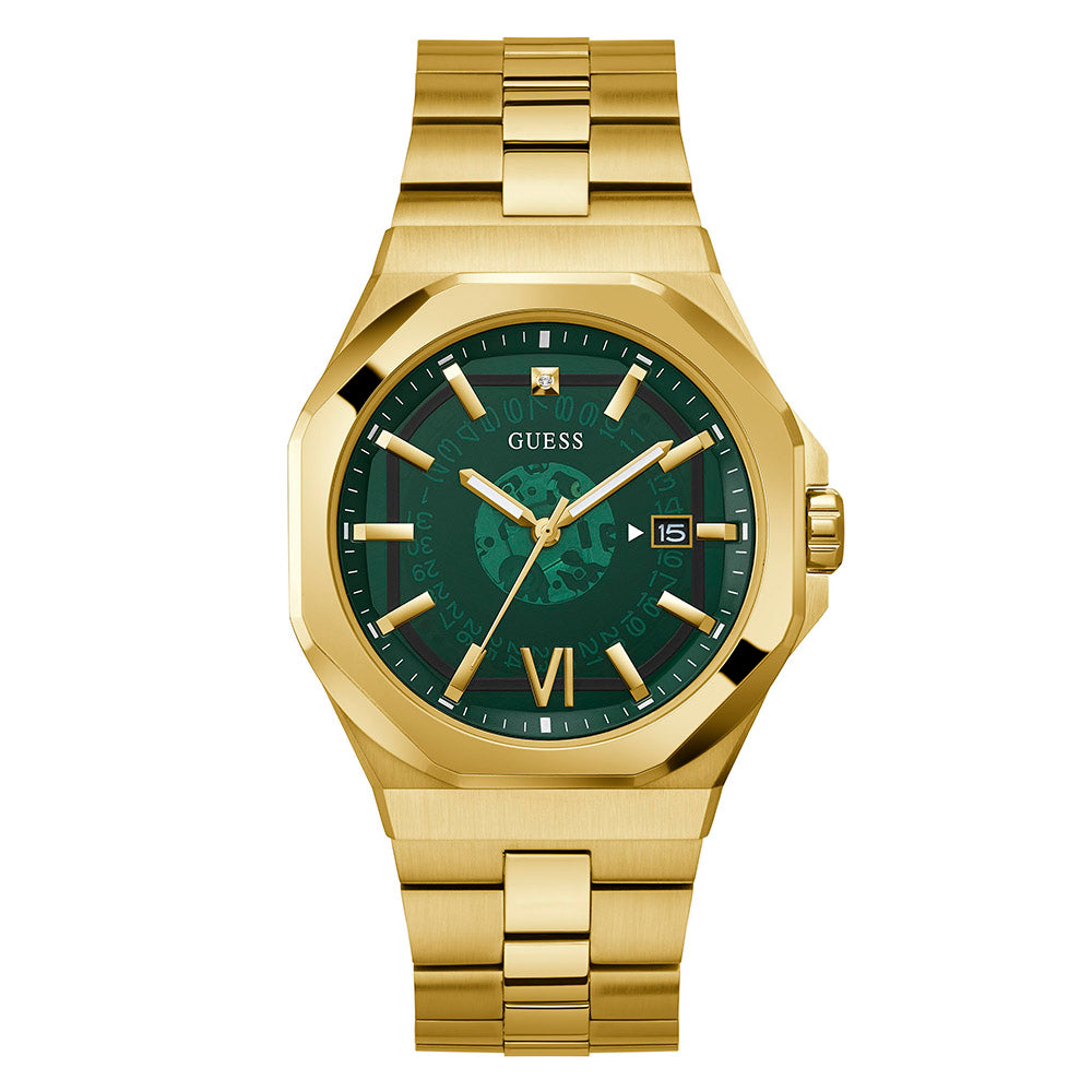 Guess men's gold tone watch new arrivals