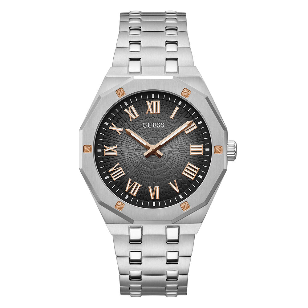 Guess Men's Watch Silver Tone Case Quartz