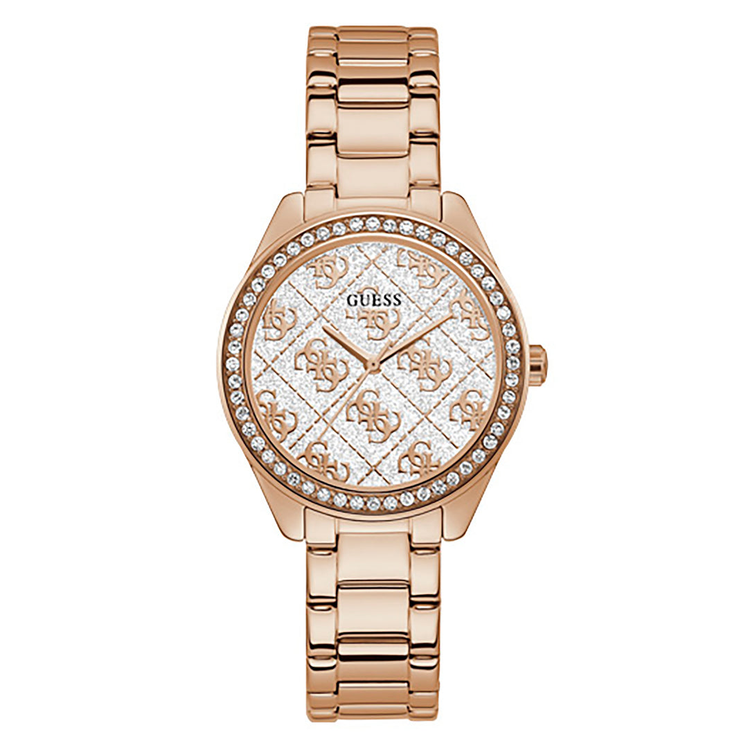 Guess Women's Watch Rose Gold Tone Case Quartz
