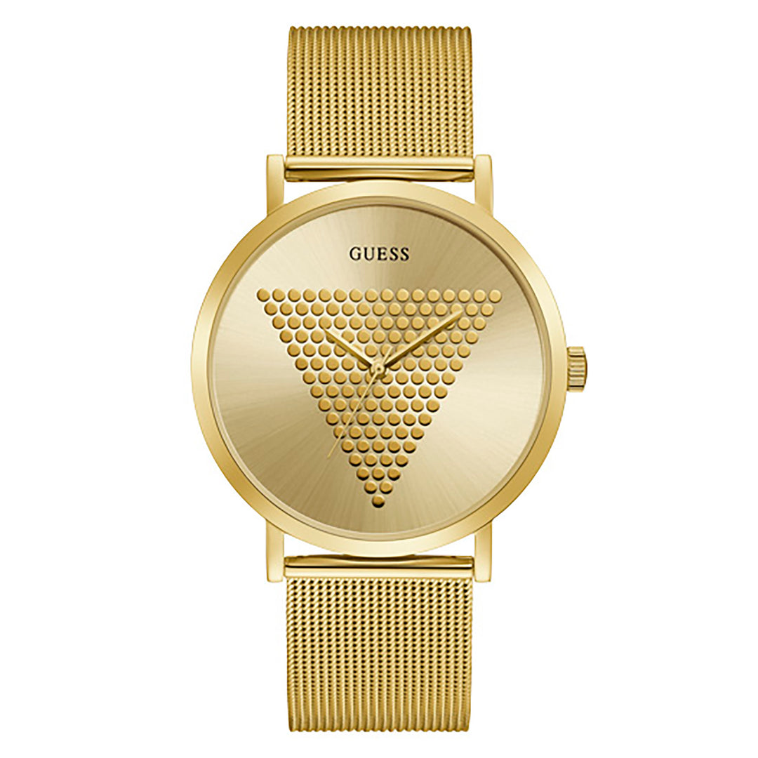Guess Men's Watch Gold Tone Case Quartz
