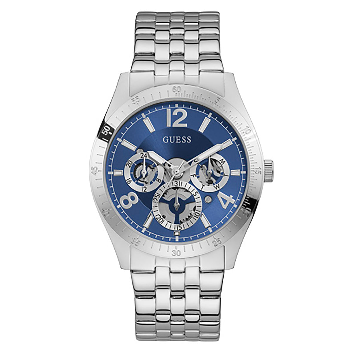 Guess Men's Watch Silver Tone Case Quartz