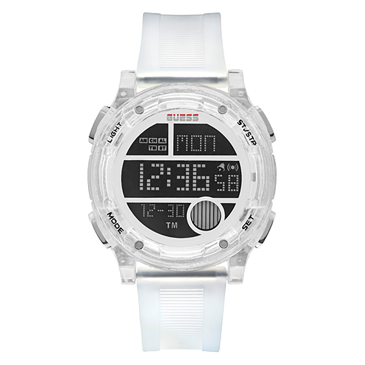 Guess Men's Watch Clear Case Quartz