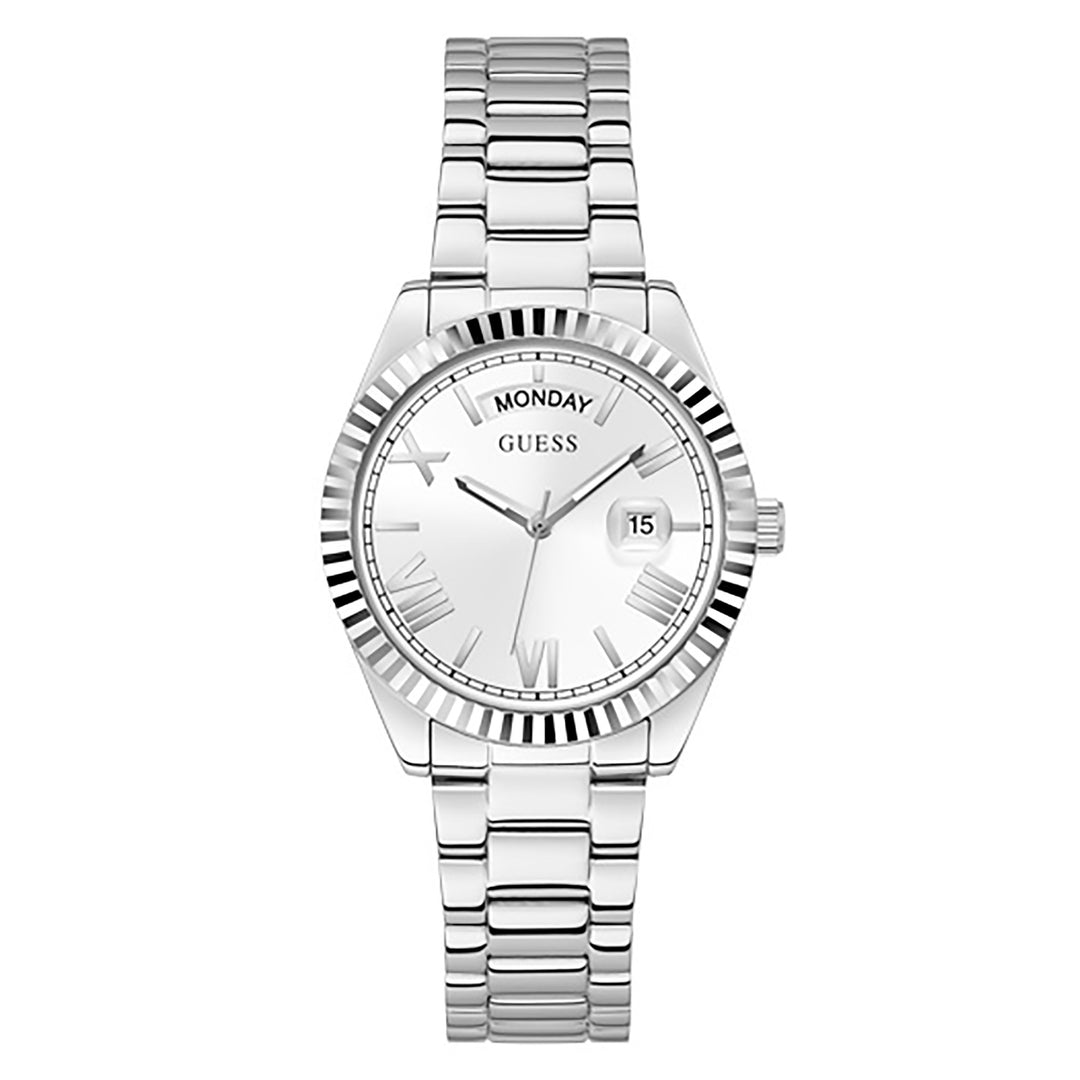 Guess Women's Watch Silver Tone Case Quartz