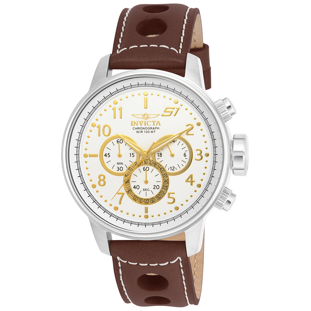 Invicta S1 Rally Men's 48mm Stainless Steel Steel Gold+Antique Silver dial VD54 Quartz