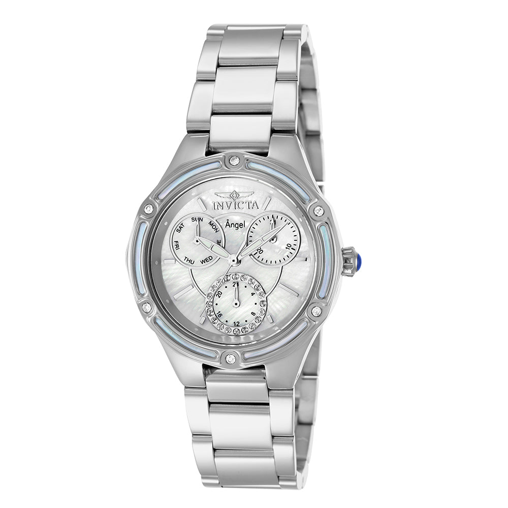 Invicta Angel Lady 35mm Stainless Steel Silver White dial VH68 Quartz