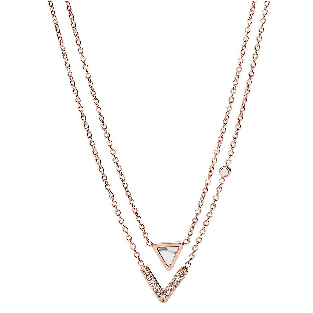 Fossil Duo/Double Stainless Steel Necklace - JF02897791