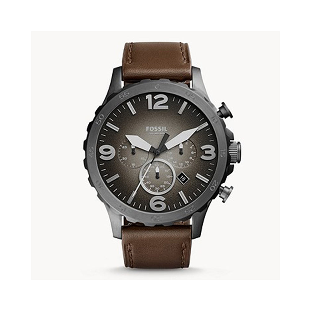 Fossil Nate Chronograph Brown Leather Men's Watch