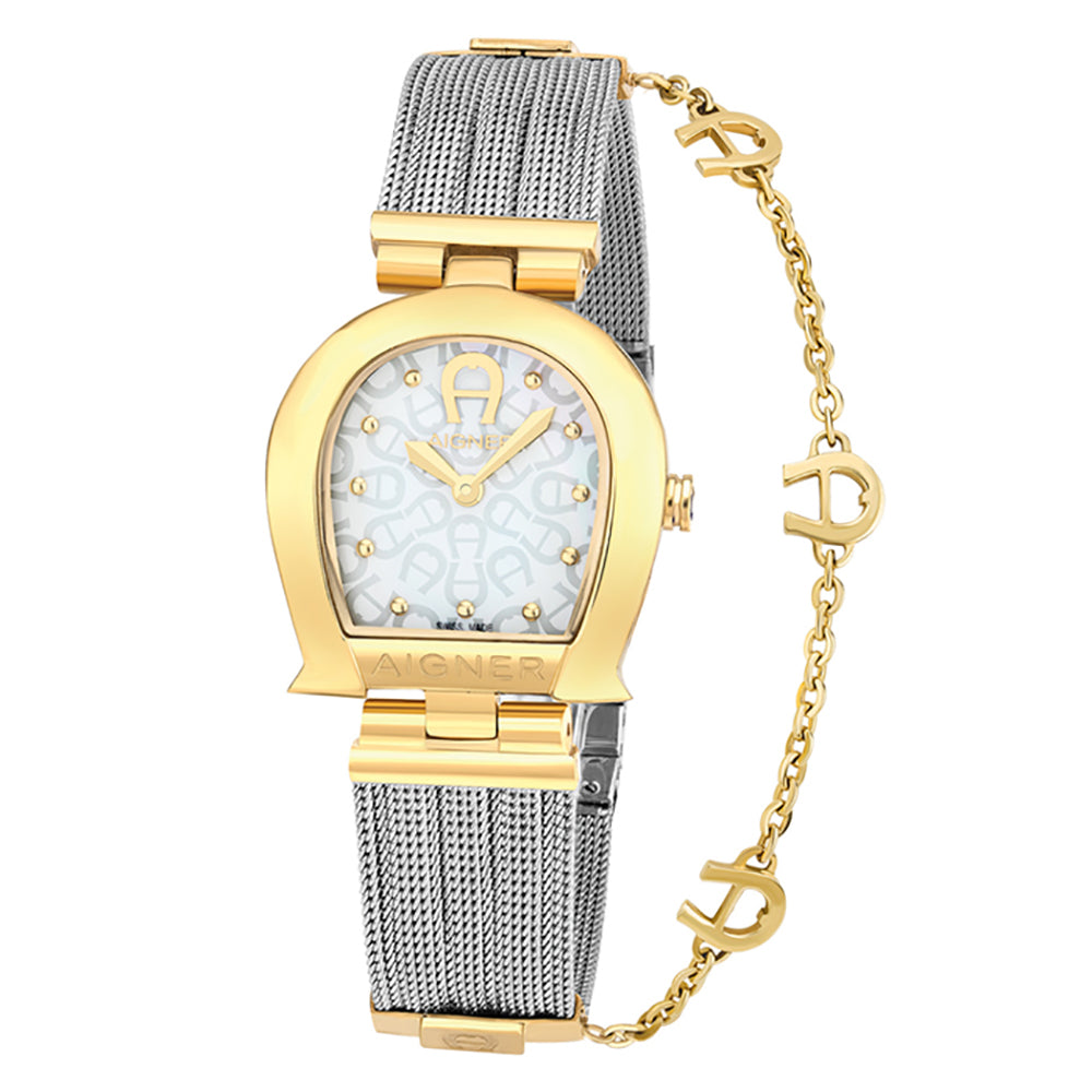 Aigner Cremona Ladies Steel Bracelet White Mop Dial Watch