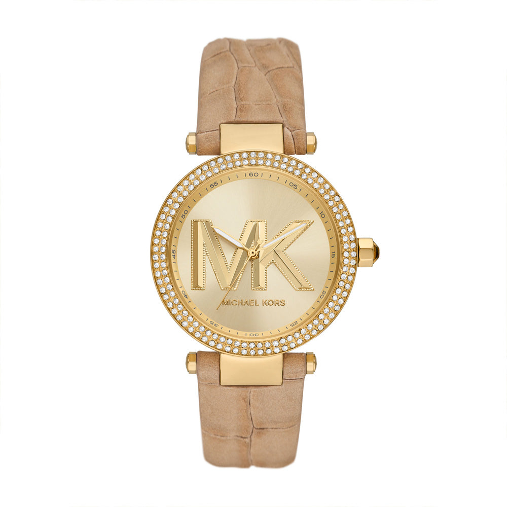 Michael kors leather band women's online watch