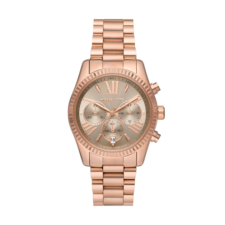 Michael Kors Lexington Chronograph Rose Gold-Tone Stainless Steel Women's Watch - MK7217