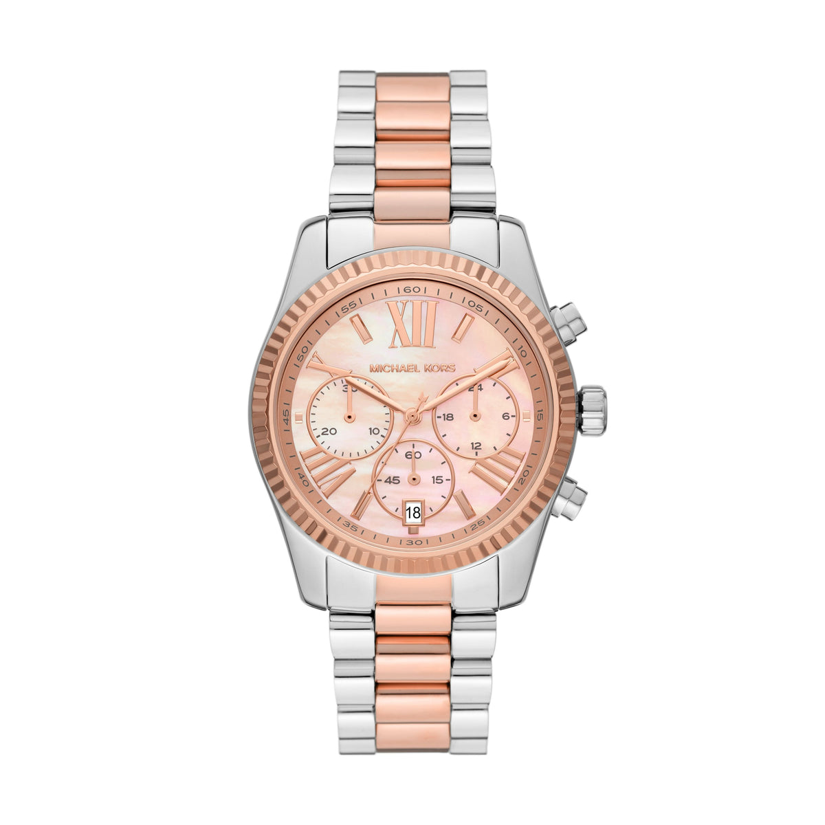 Michael kors lexington chronograph two tone stainless steel bracelet Outlet